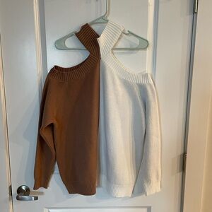 NWOT Vie and Love off the shoulder sweater